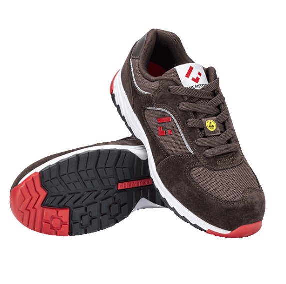 SAPATO SEGURANÇA DESPORTIVO DAYTONA CAMURÇA E MESH CASTANHO S3 HRO ESD #45