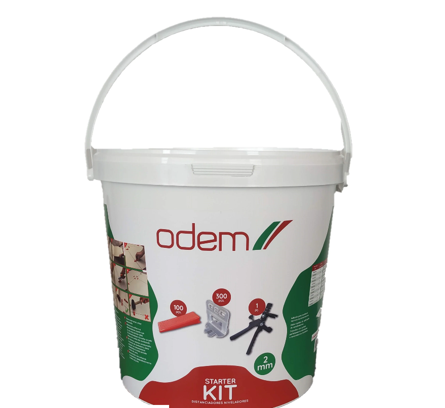 KIT-Balde,100 Cunhas,300 Niveladores 1mm, AP 1mm